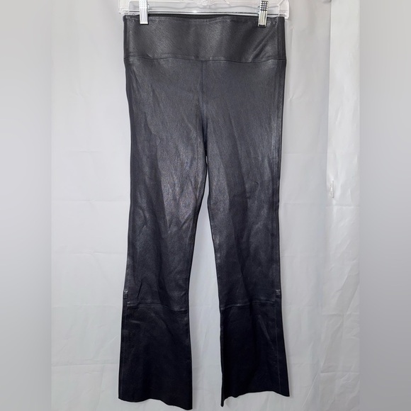 SPRWMN ANKLE FLARE LEATHER LEGGINGS SIZE S NWOT - Picture 1 of 11